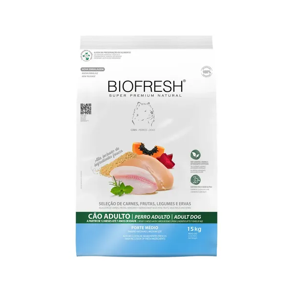 BIOFRESH ADULTO RAZA MEDIANA 15 KG