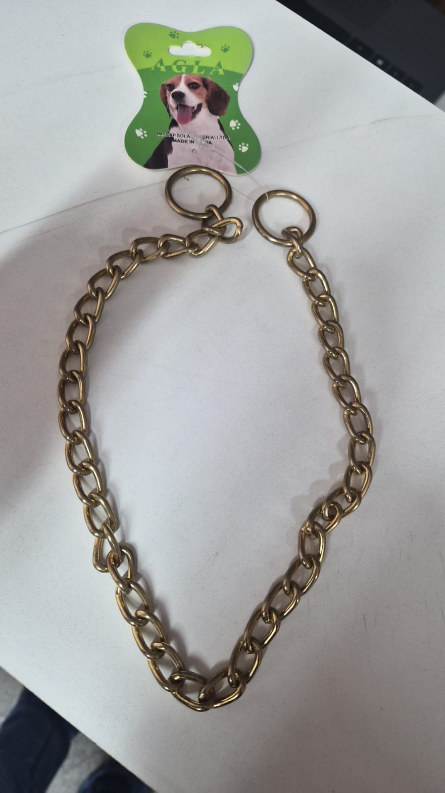 COLLAR DE AHORQUE DORADO 3,5