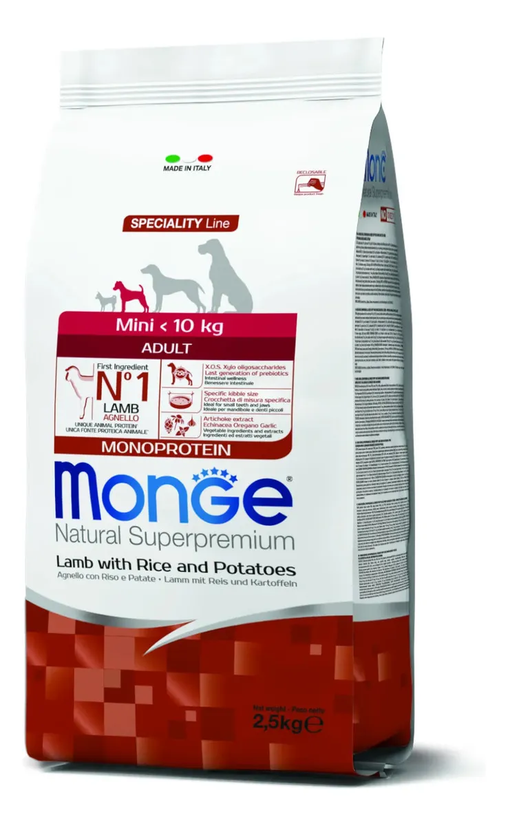 MONGE ADULTO RAZA PEQUEÑA 7,5 KG