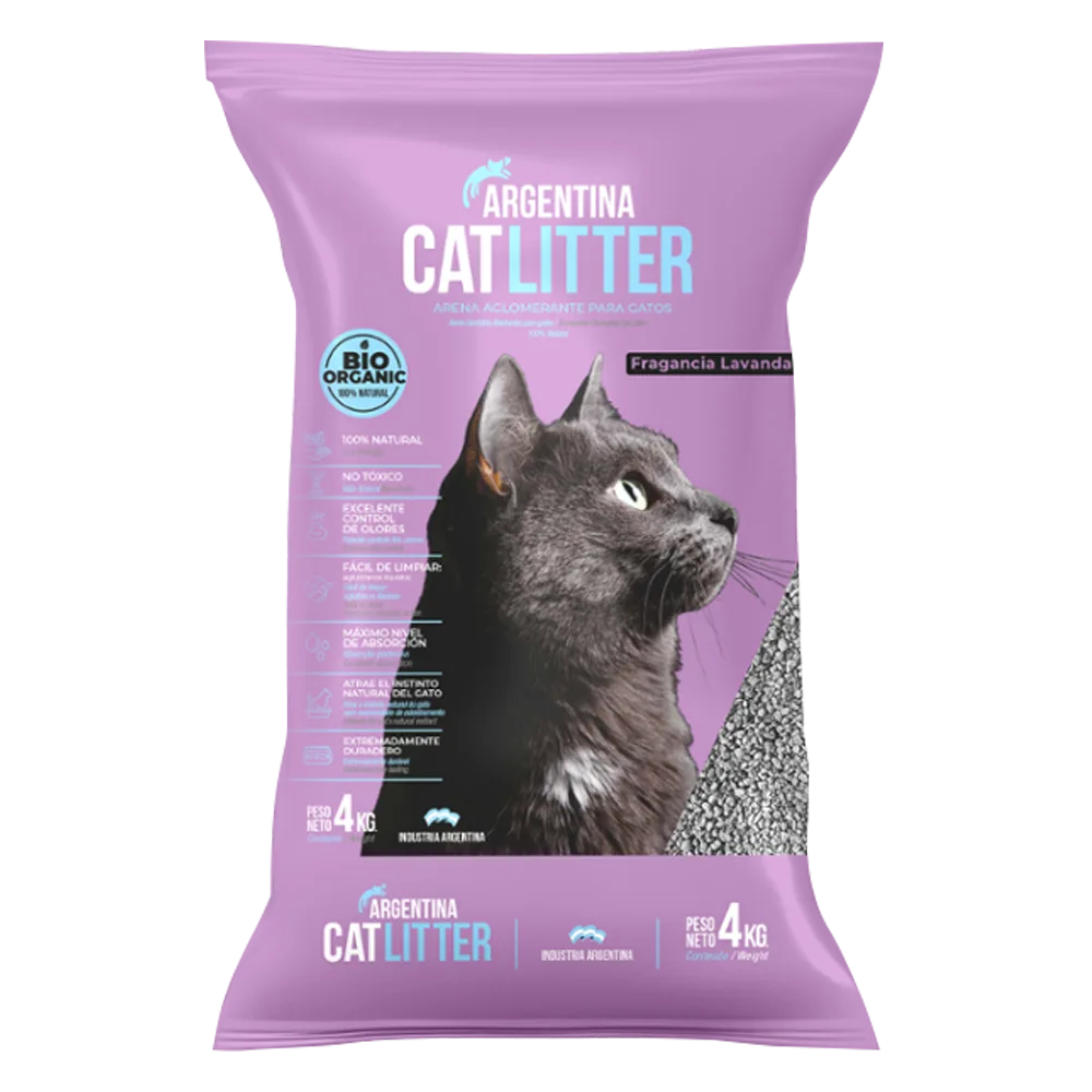PIEDRA SANITARIA CAT LITTER LAVANDA 4KG