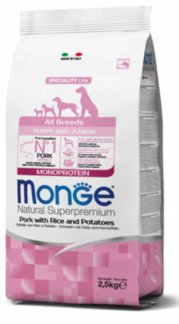 Monge Puppy Pork all bread 2,5 kg