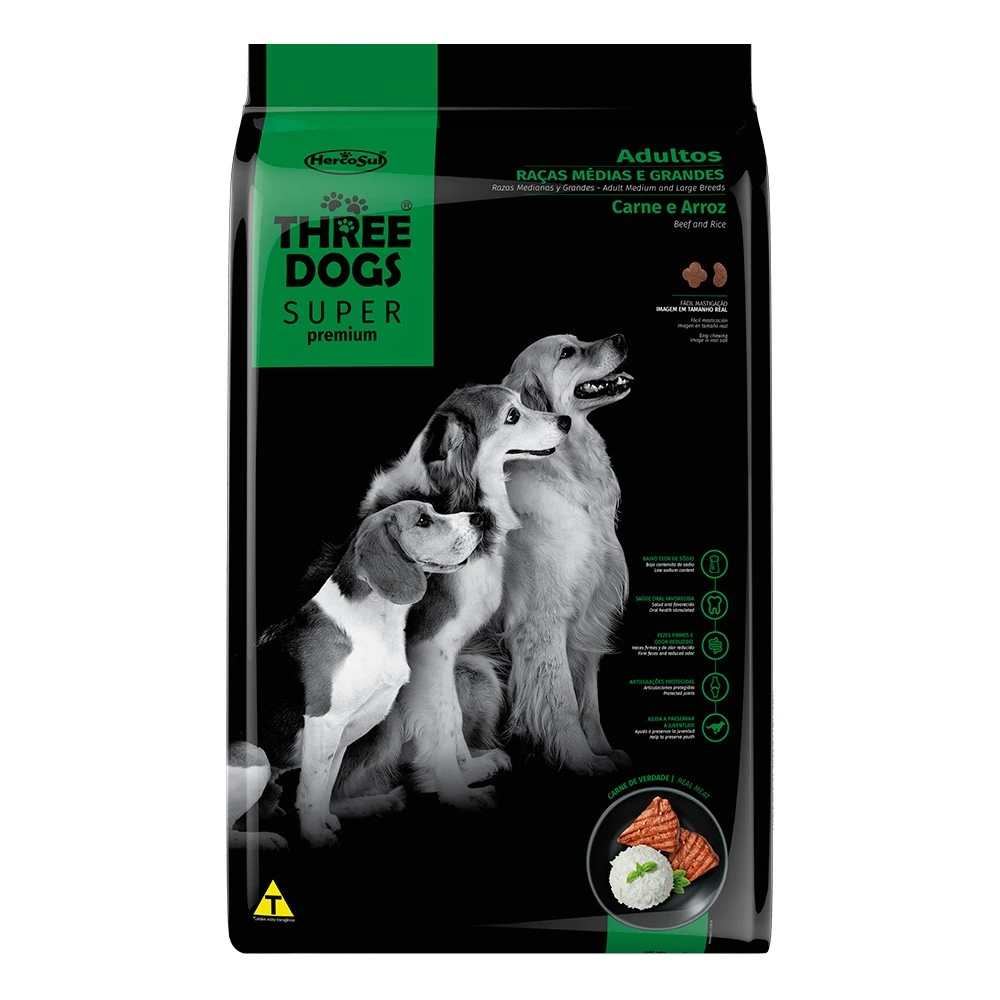 THREE DOG ADULTO RAZA MEDIA GRANDE 17KG