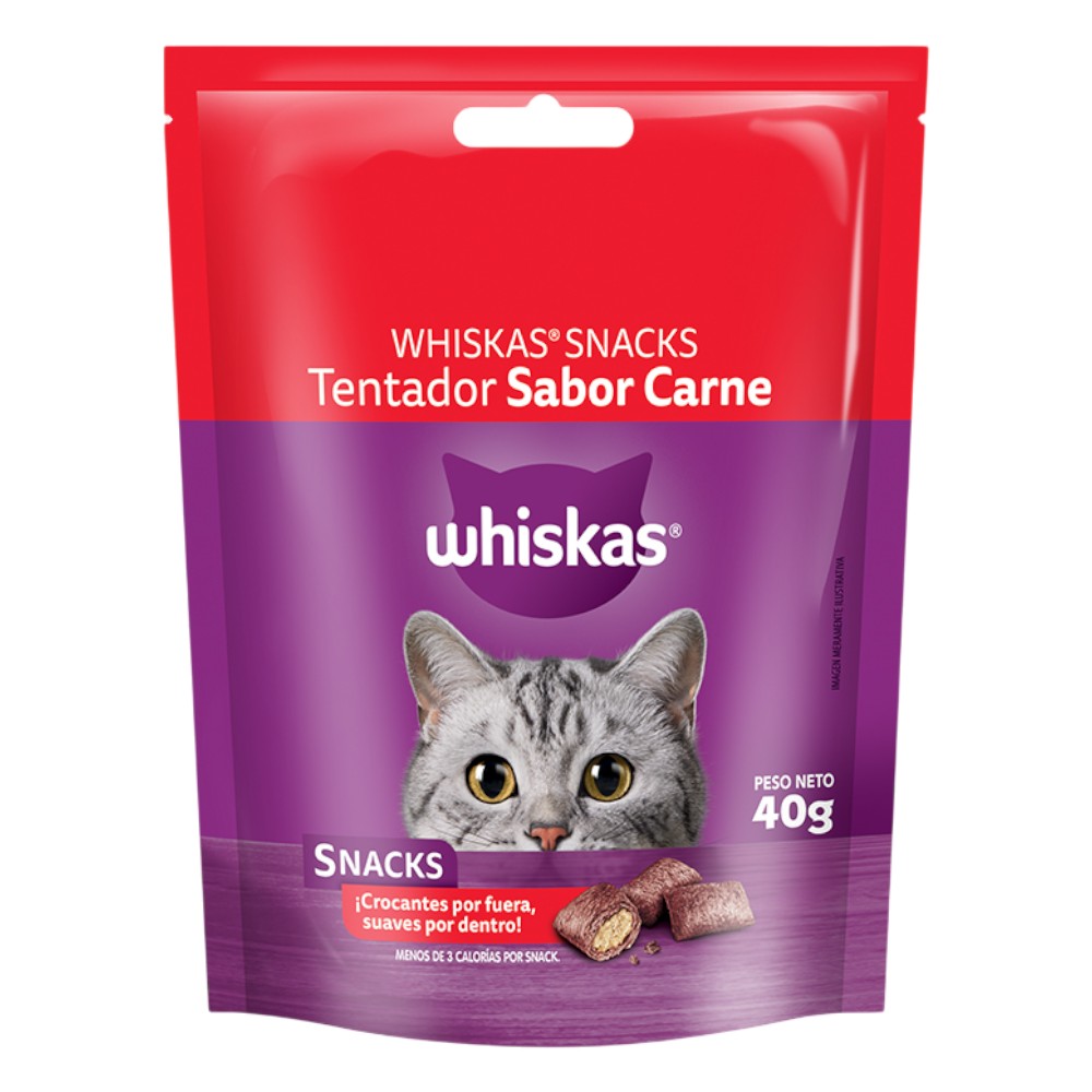 WHISKAS SNACKS CARNE 40G